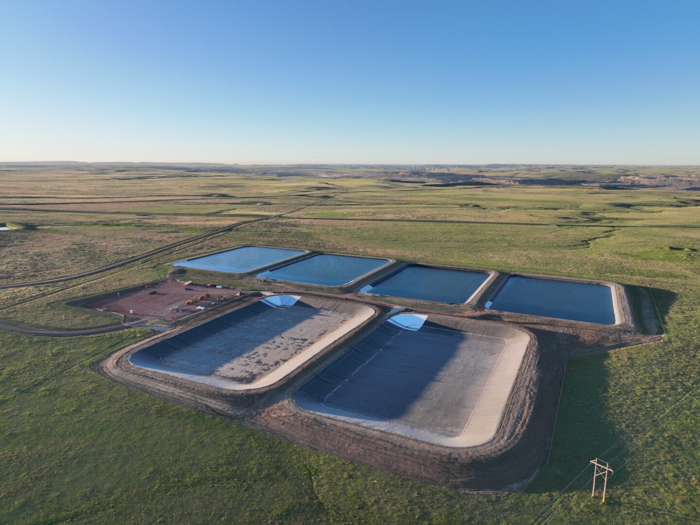Geosynthetic liner on an oil & gas site